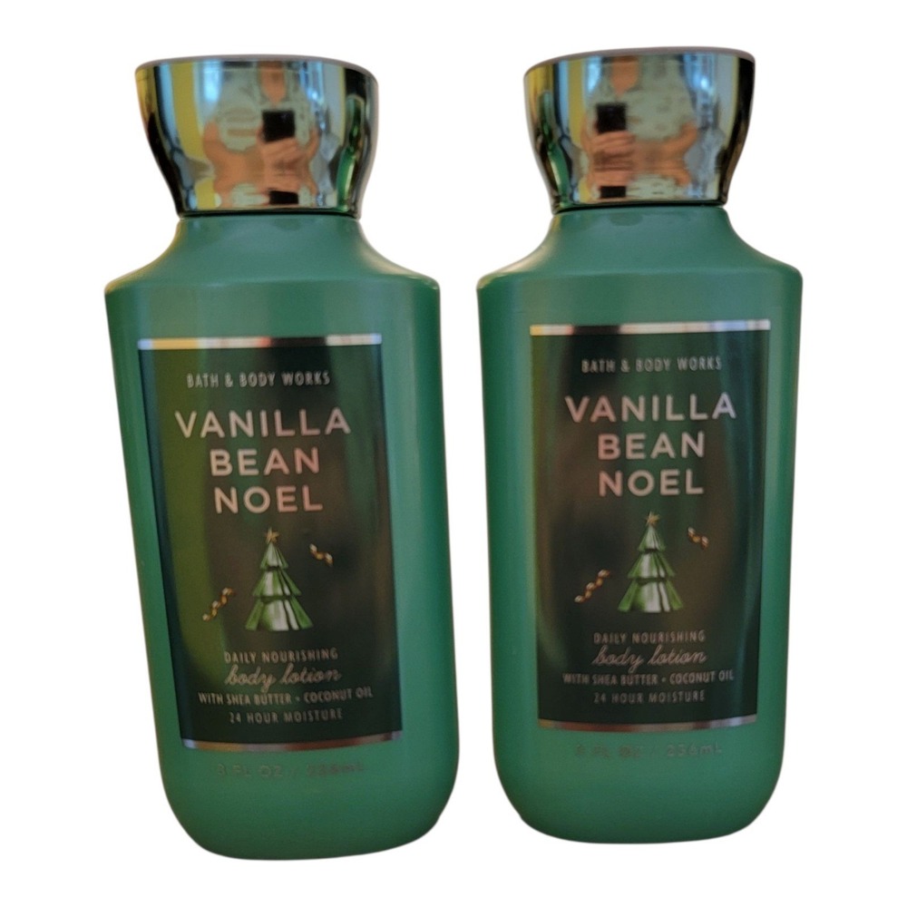 Bath & Body Works Vanilla Bean Noel Daily Nourishing Body Lotion 8oz Set of 2